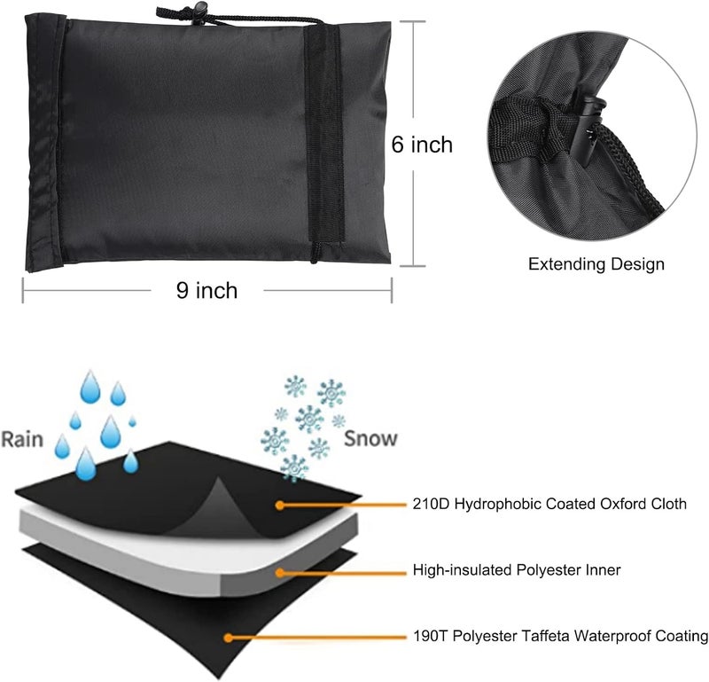 osseph Outdoor Faucet Covers for Winter, Spigot Covers Winter Insulated Freeze Protection, Reusable Waterproof Spigot Cover for Garden, 2 Pack (Black1 2pcs) - Image 4
